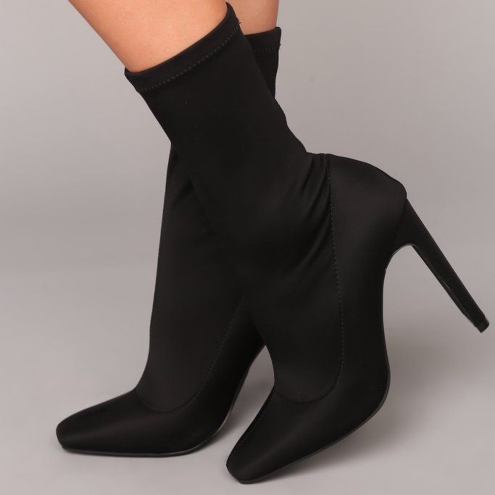 Cute trendy Sock heel booties - fashion Nova